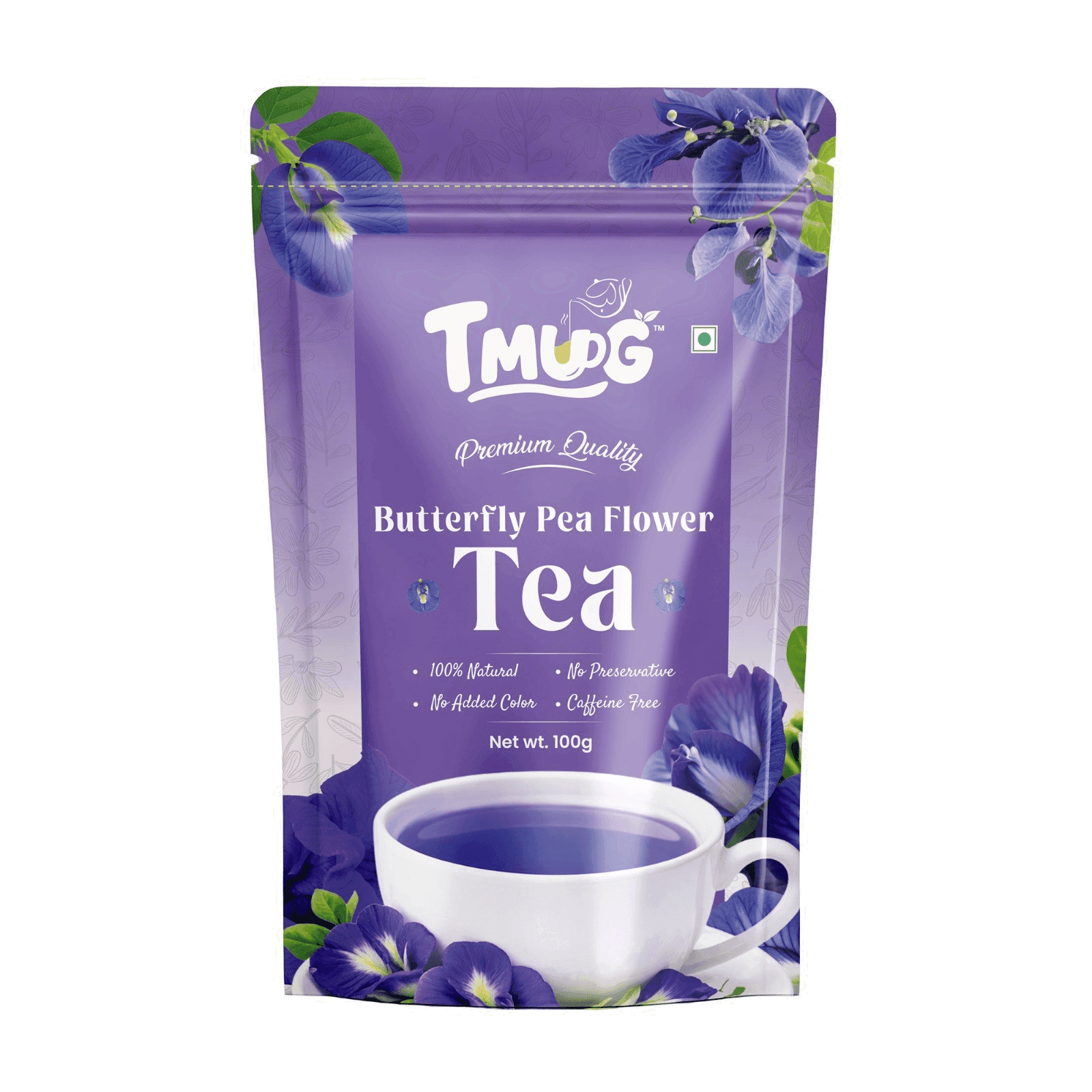TMUG blue butterfly pea flower tea 100g pouch
