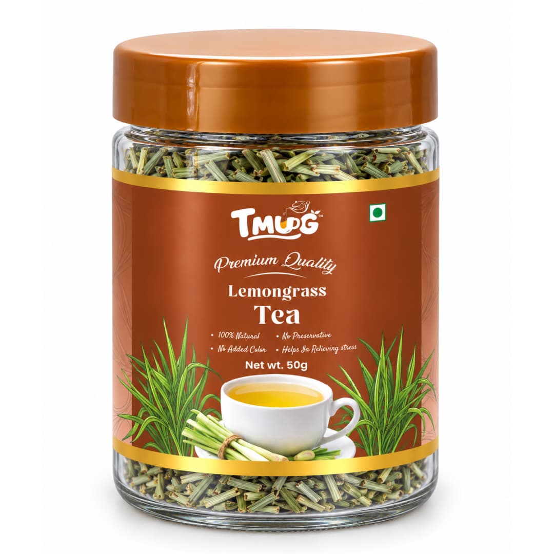TMUG lemongrass tea 50g jar with dried lemongrass